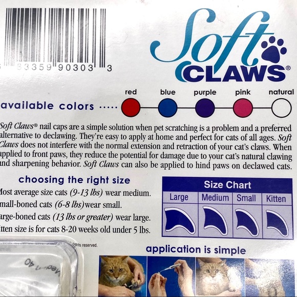 NIB SoftClaws (SoftPAWS) for Cats in CLEAR - Picture 9 of 11